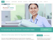 Tablet Screenshot of accesscentre.ca
